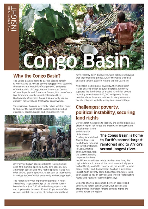 An information leaflet about the Congo Basin.