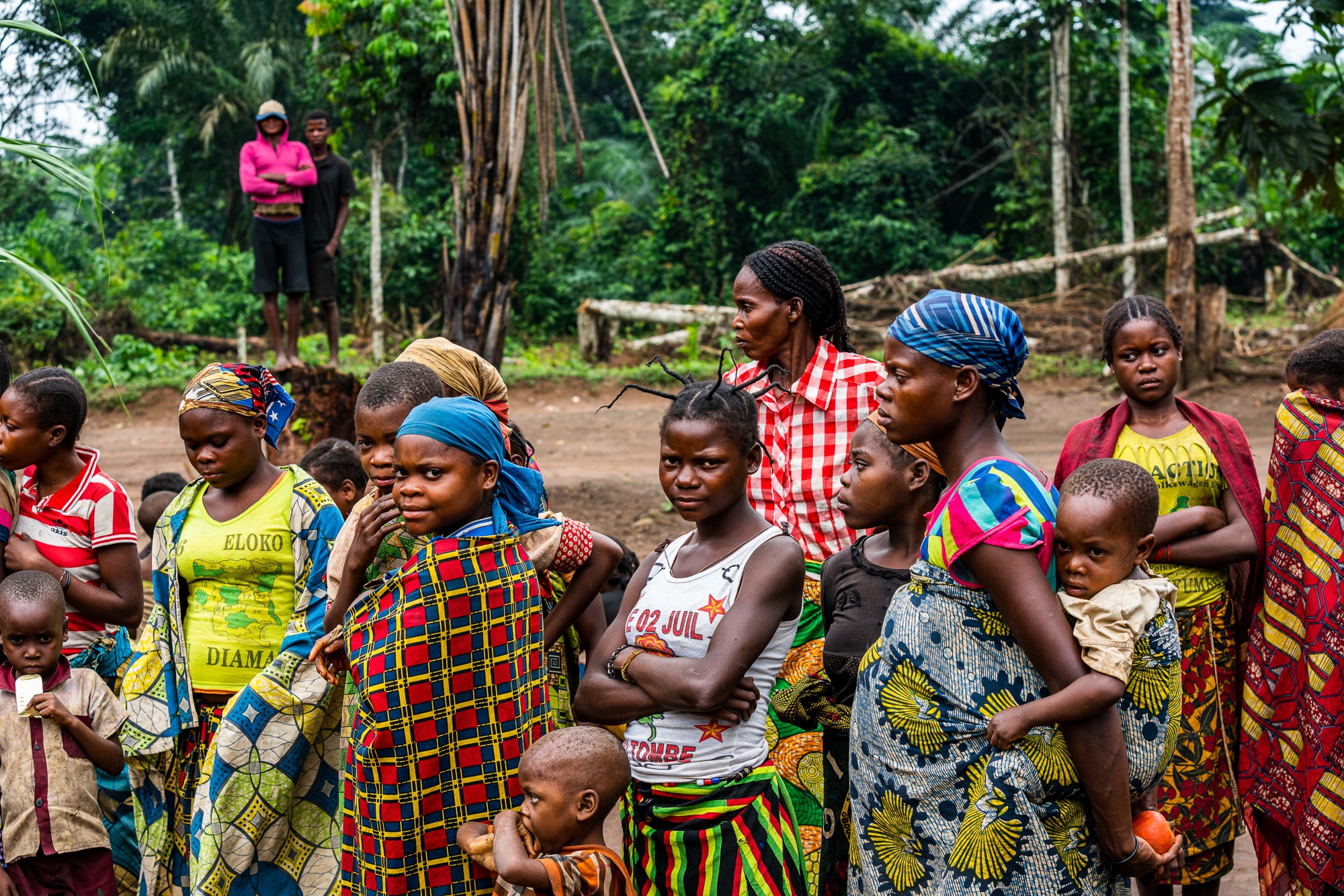 A group of young girls posing for a photo.