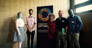 People smile at the Conservation Optimism summit