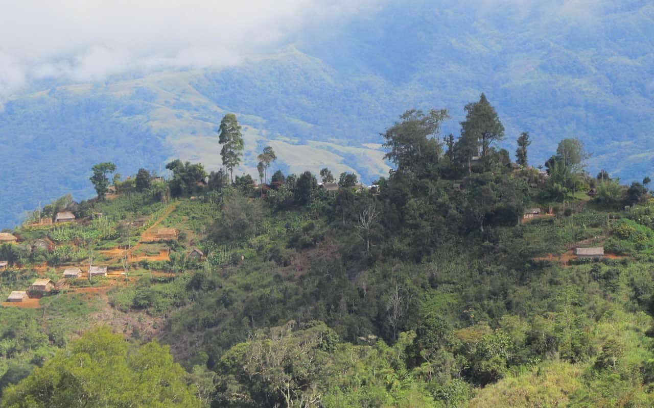 A remote mountain top village in Papua New Guinea