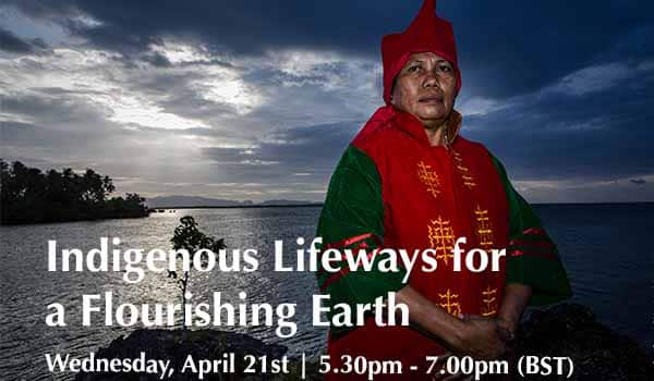 Invitation showing Indigenous lifeways for a flourishing Earth event