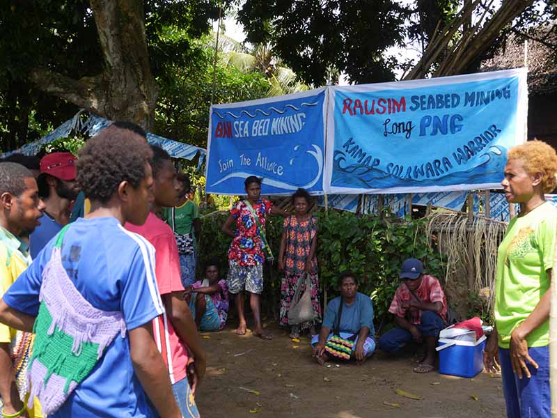 Campaigners against deep-seabed mining in Papua New Guinea
