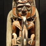 A wooden carving