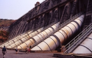 Large dam wall