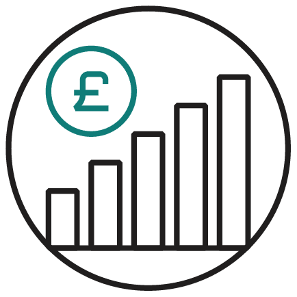 grow donations over time icon