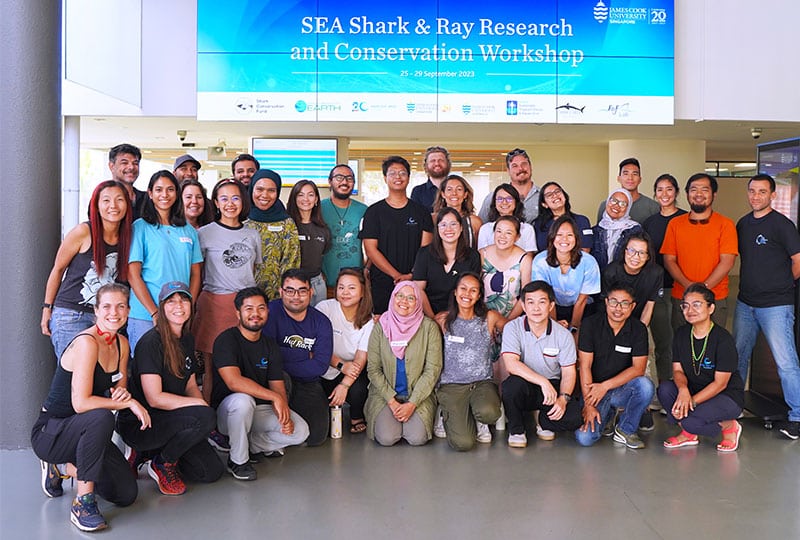 a group photo at the sea shark & ray research and conservation workshop