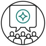 icon of a group of people together, symbolising unity