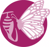 Chrysalis Youth Fund icon of a butterfly emerging from a chrysalis