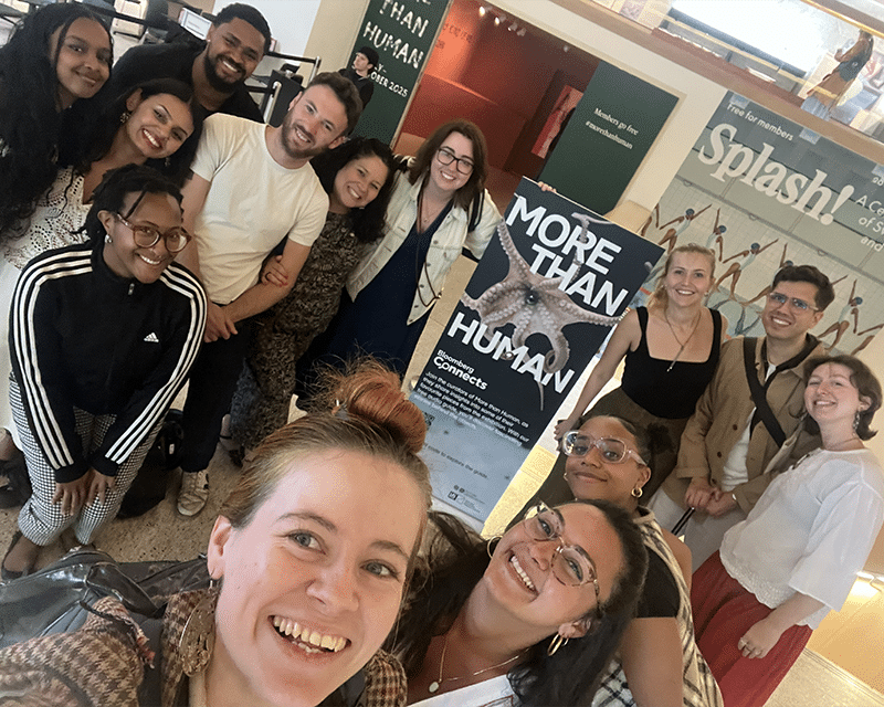 Group selfie at the Design Museum