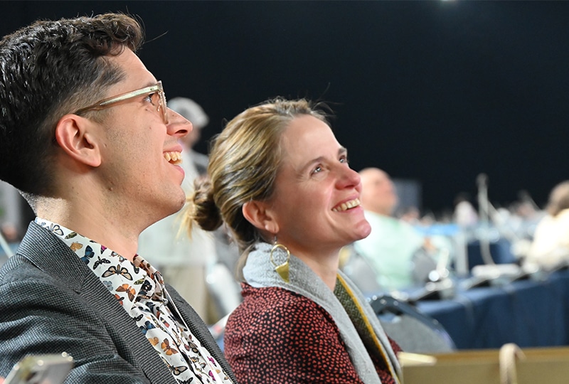 Felix and Helen at Members Assembly