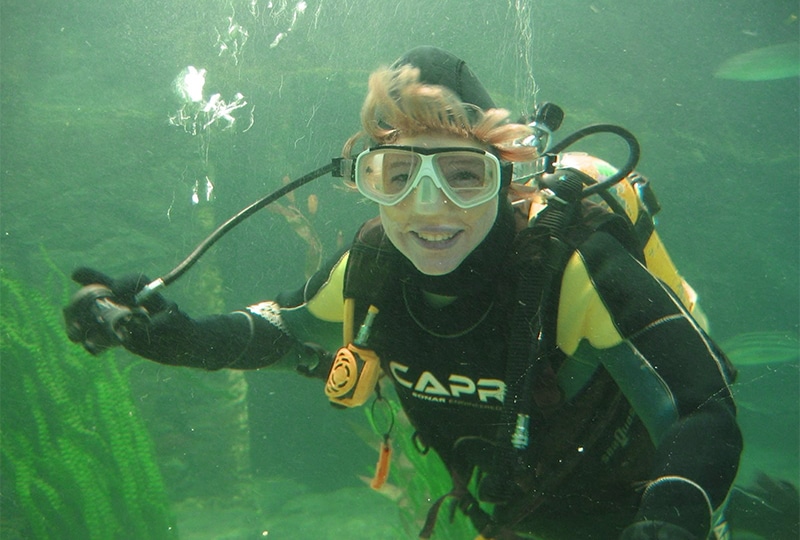 Kristina Gjerde scuba diving