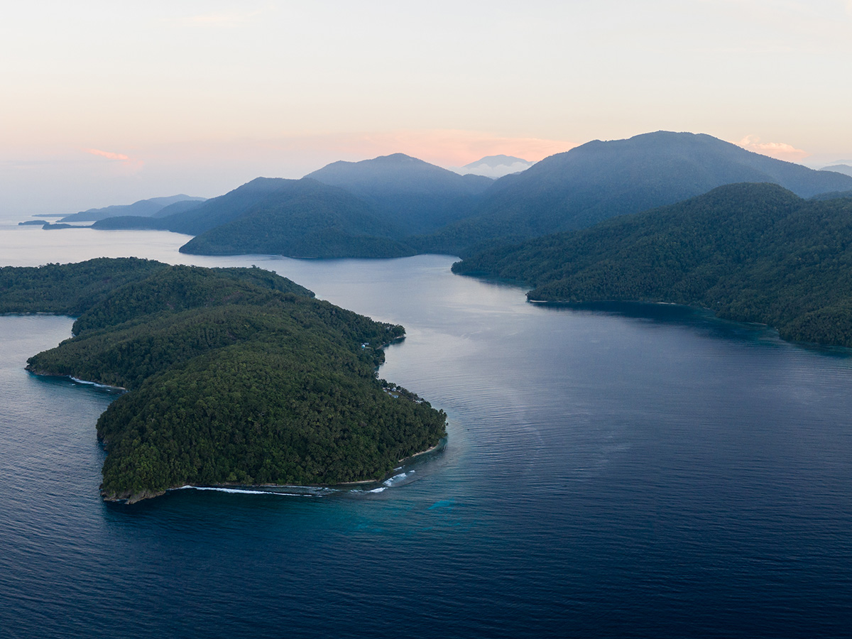 Aerial View of New Ireland in Papua New Guinea aerial view of Papua New Guinea